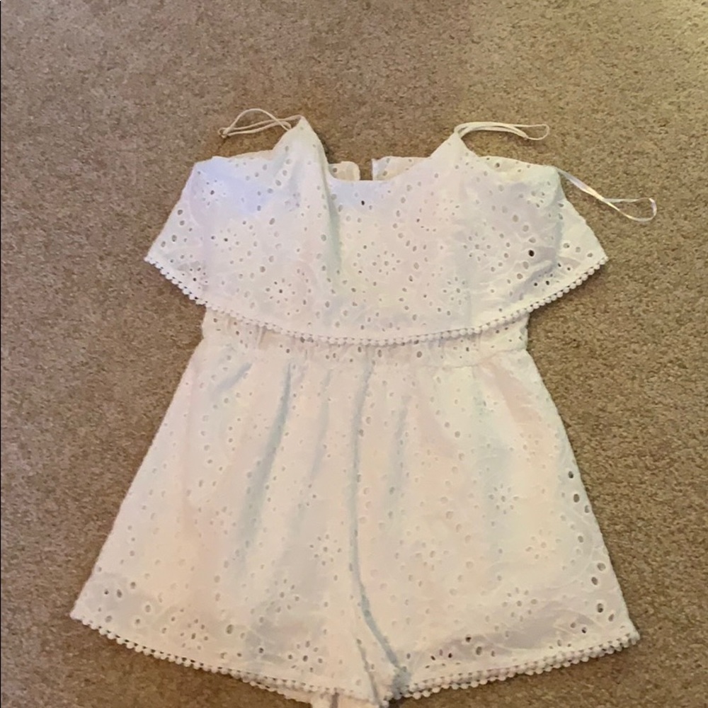 white lace romper